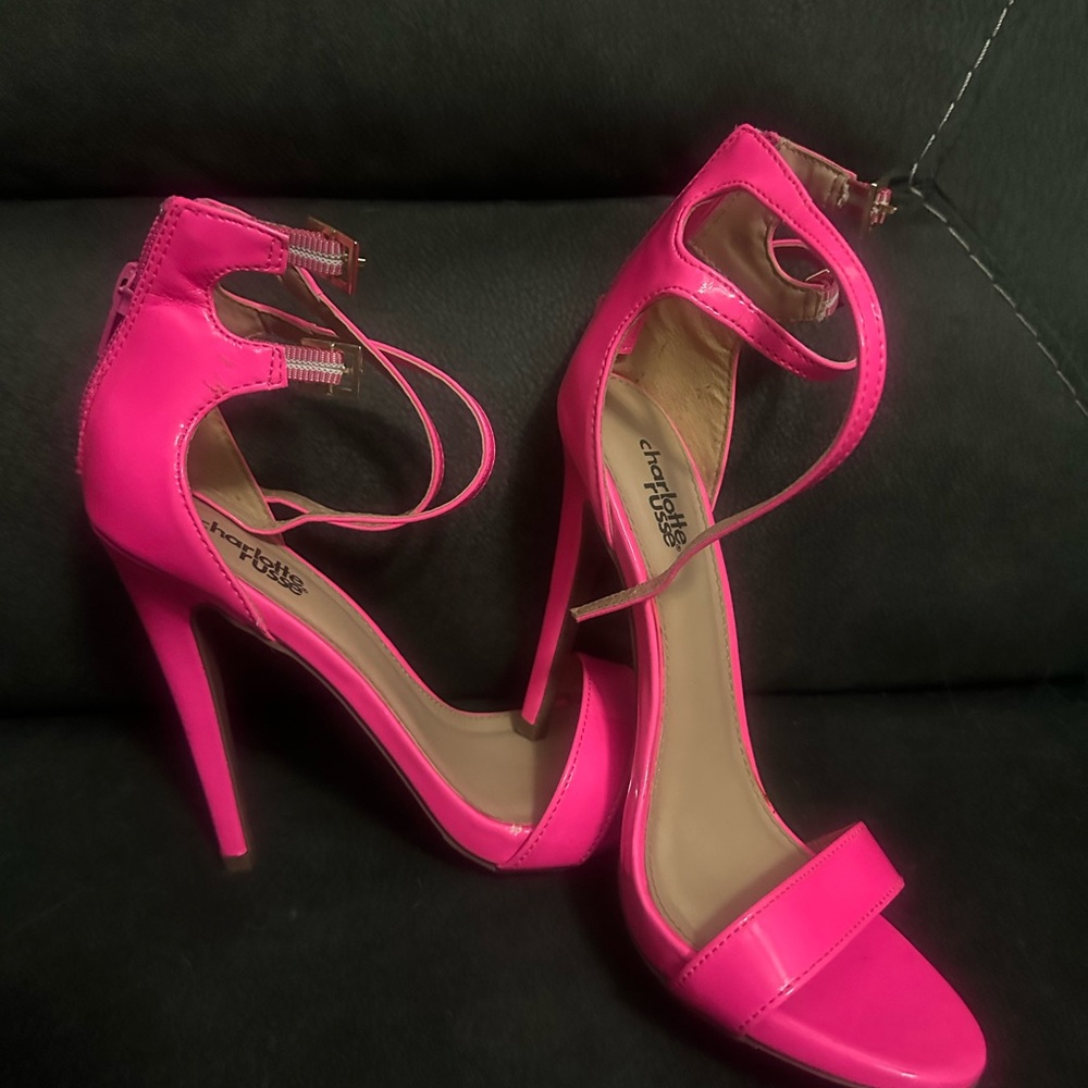 Hot Pink Stiletto Sandals